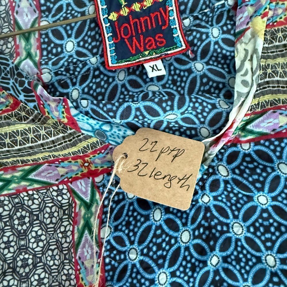 Johnny Was Multicolor Patchwork Tunic - Picture 7 of 7